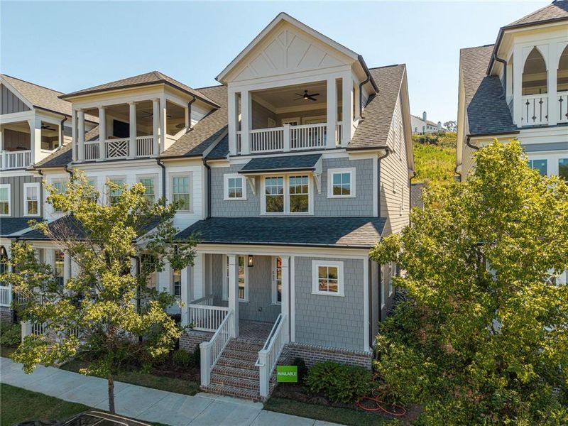 Front exterior of a new home in , Ball Ground, GA, highlighting curb appeal (Image 27).