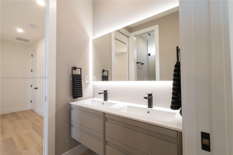 Furnished interior view inside a new home in , Miami (Image 15).