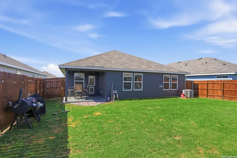 Exterior details and patio area of a home in Swenson Heights, Seguin (Image 22).