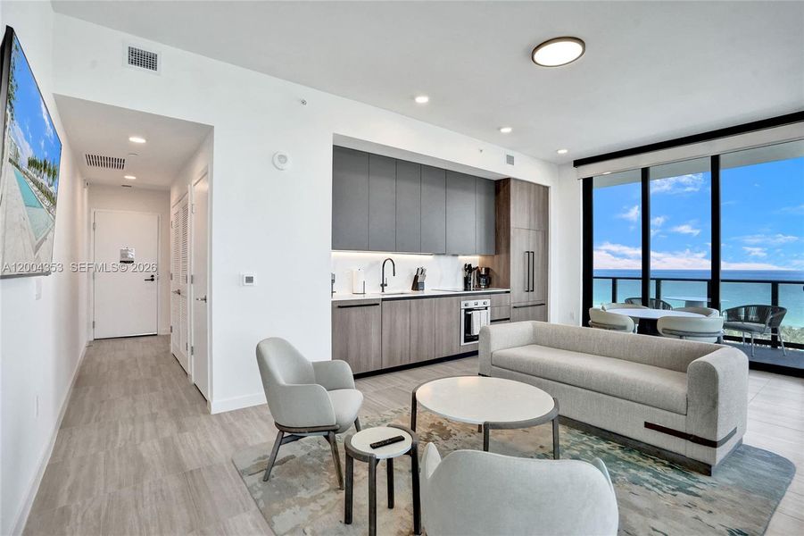 Furnished interior view inside a new home in , Miami Beach (Image 5).