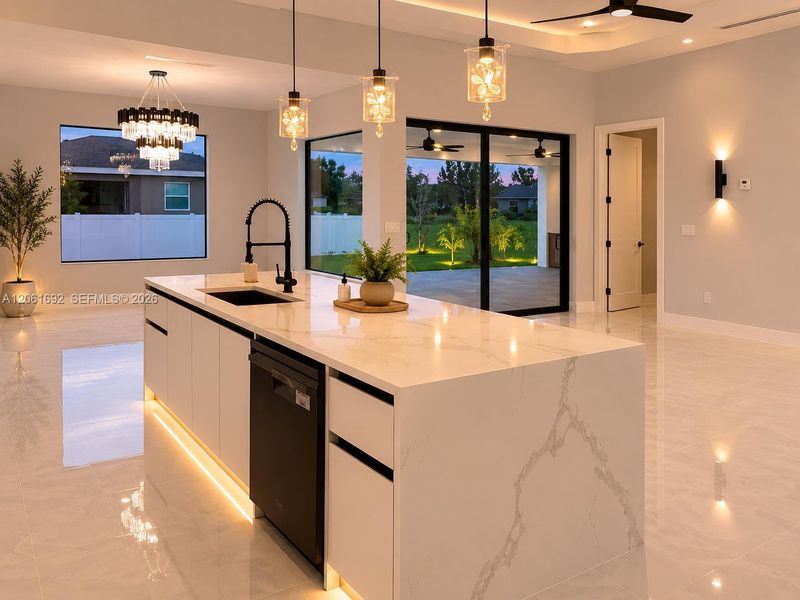 Furnished interior view inside a new home in , Cape Coral (Image 8).