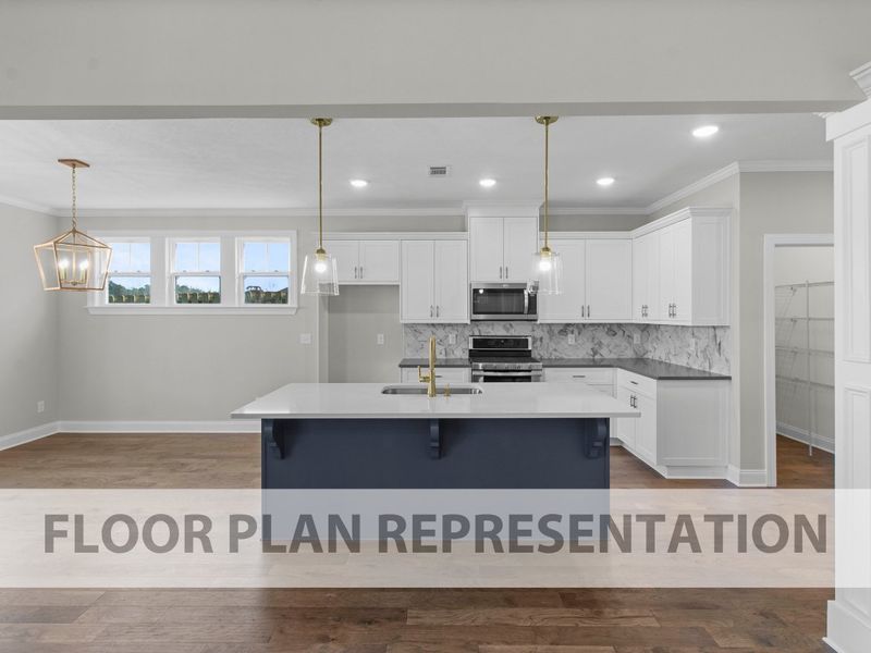 Kitchen and Cafe | Townsend II Plan by Ivey Homes Kitchen and Cafe | Townsend II Plan by Ivey Homes