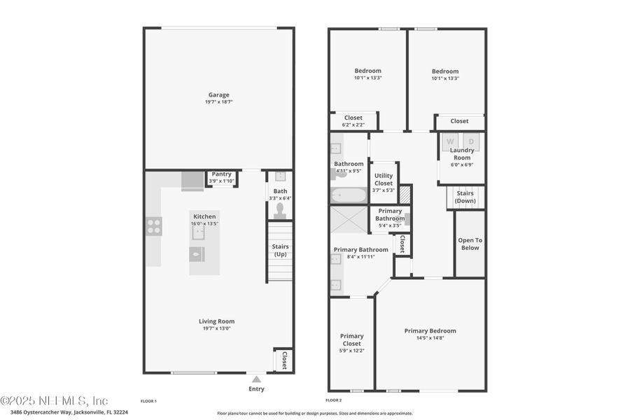 2D floor plan layout of this home in , Jacksonville, FL (Image 3). 2D floor plan layout of this home in , Jacksonville, FL (Image 3).