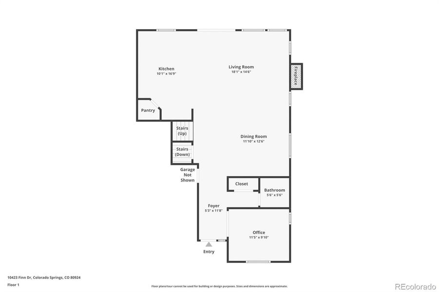 2D floor plan layout of this home in , Colorado Springs, CO (Image 21).
