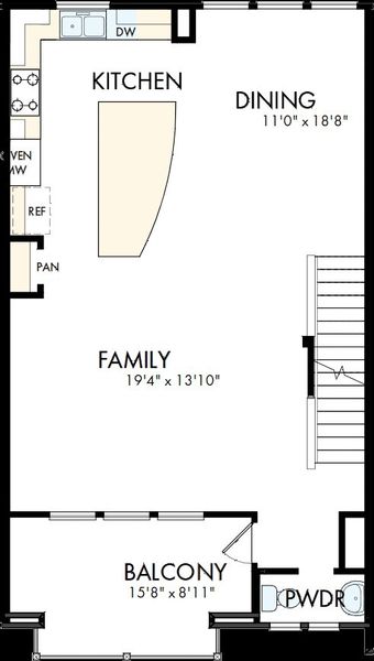 2D floor plan layout of this home in Emerald Landing at Waterside at Lakewood Ranch – City Homes, Sarasota, FL (Image 3).