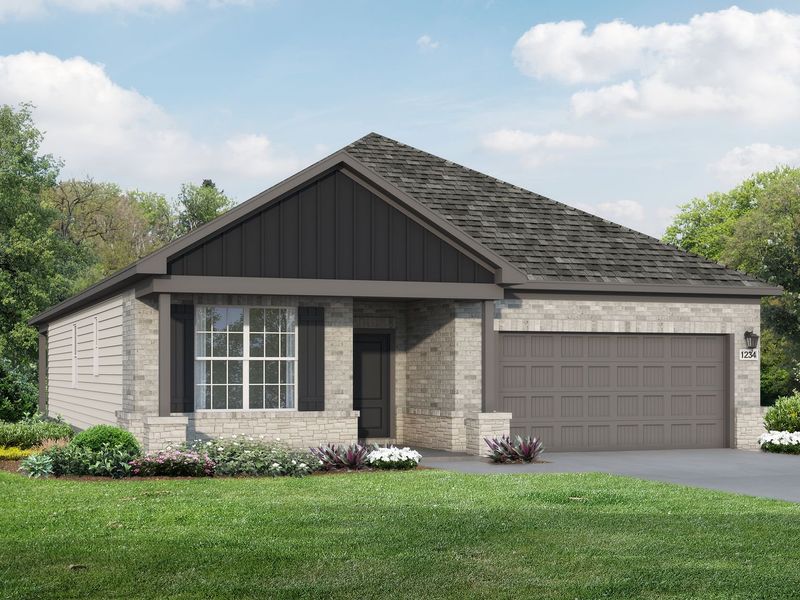 Representative exterior photo of a completed home built from the The Everett C by Davidson Homes LLC in Sundance Cove, Crosby, TX (Image 6). Representative exterior photo of a completed home built from the The Everett C by Davidson Homes LLC in Sundance Cove, Crosby, TX (Image 6).