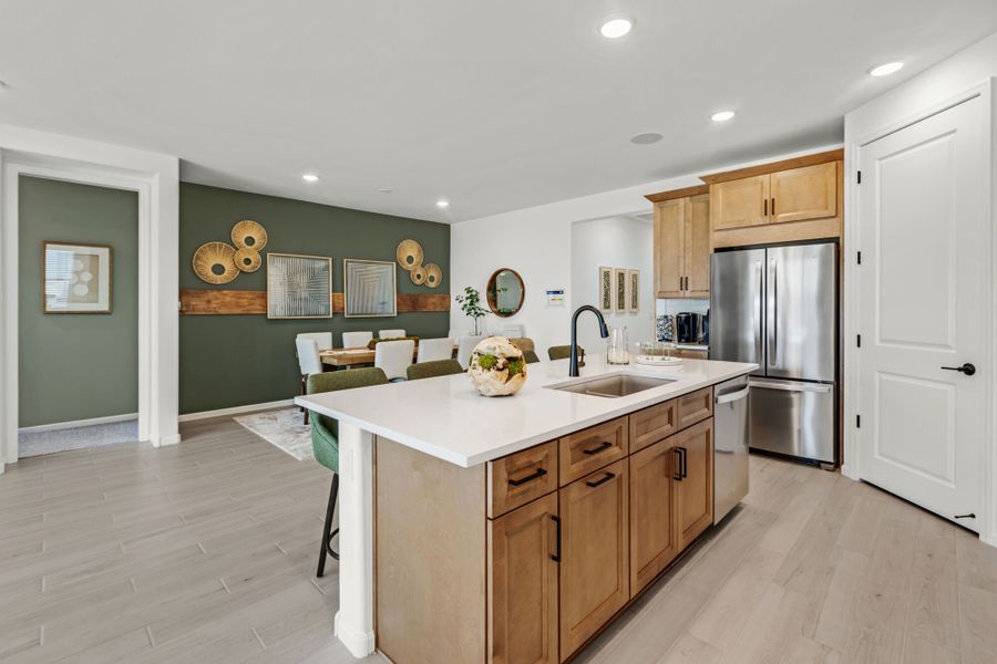 Furnished interior view inside a new home in Oasis At Rocking K, Vail (Image 6).