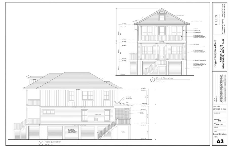 Exterior rendering of this home design in , Johns Island, SC (Image 5).