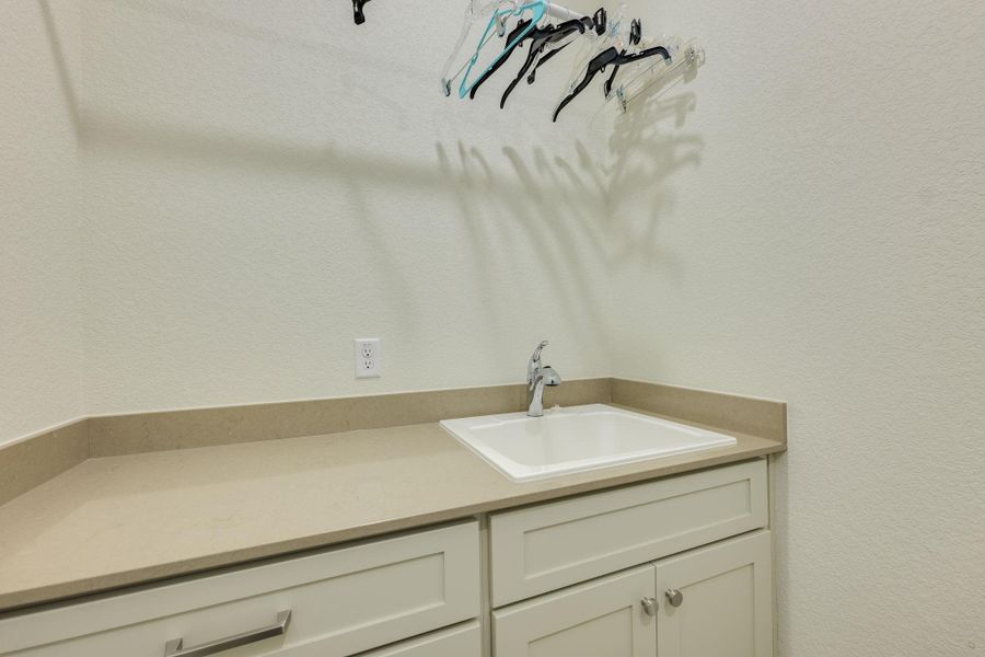 Great workspace in laundry room