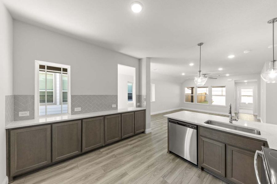 Furnished interior view inside a new home in Keeneland, Aubrey (Image 7). Furnished interior view inside a new home in Keeneland, Aubrey (Image 7).