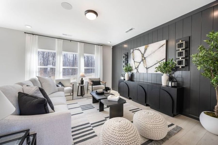 Representative furnished interior of a home built from the Reeves by True Homes in Morrow Brook, Albemarle (Image 9).