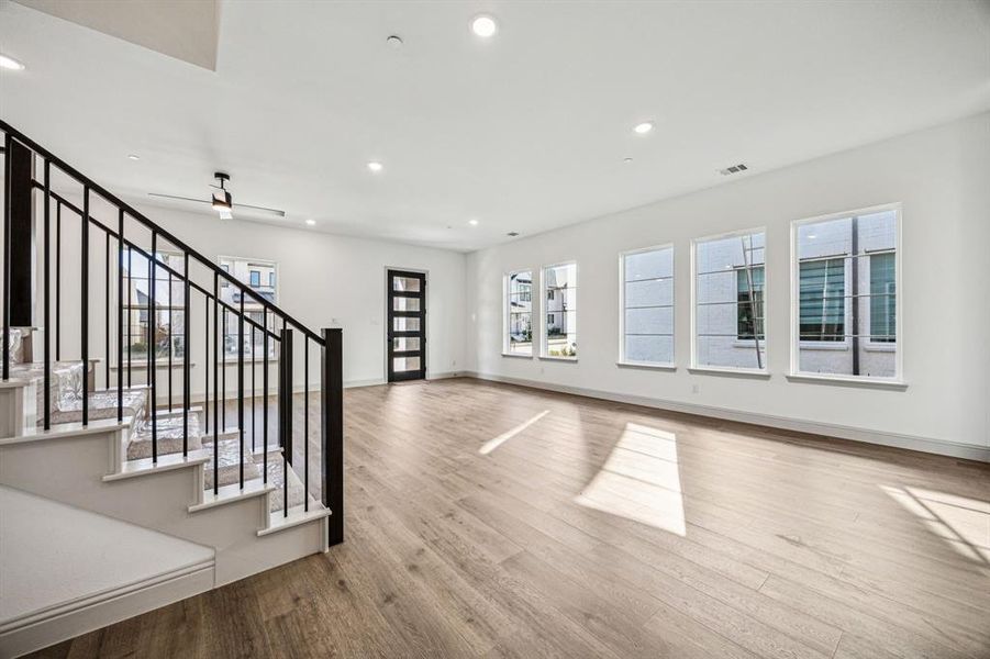 A wall of windows in your new dining room creates a light, bright and inviting place to host vibrant dinner parties or cozy family meals. A wall of windows in your new dining room creates a light, bright and inviting place to host vibrant dinner parties or cozy family meals.