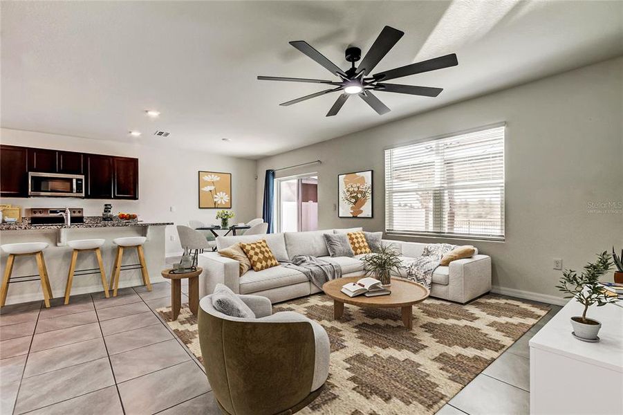 Furnished interior view inside a new home in Lakes at Laurel Highlands, Lakeland (Image 12).