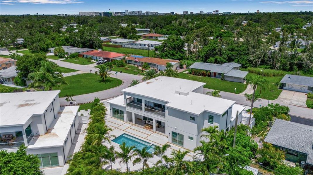 Front exterior of a new home in , Sarasota, FL, highlighting curb appeal (Image 19).