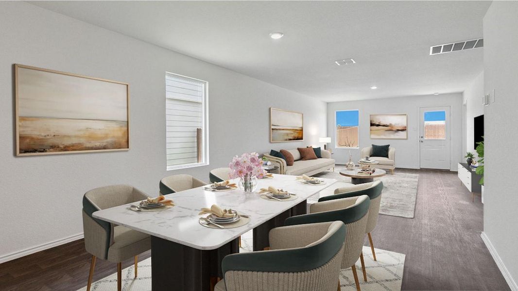 Furnished interior view inside a new home in Watermark, Alvin (Image 6).