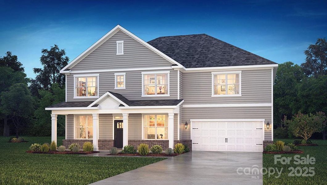 Front exterior of a new home in Westport, York, SC, highlighting curb appeal (Image 1).