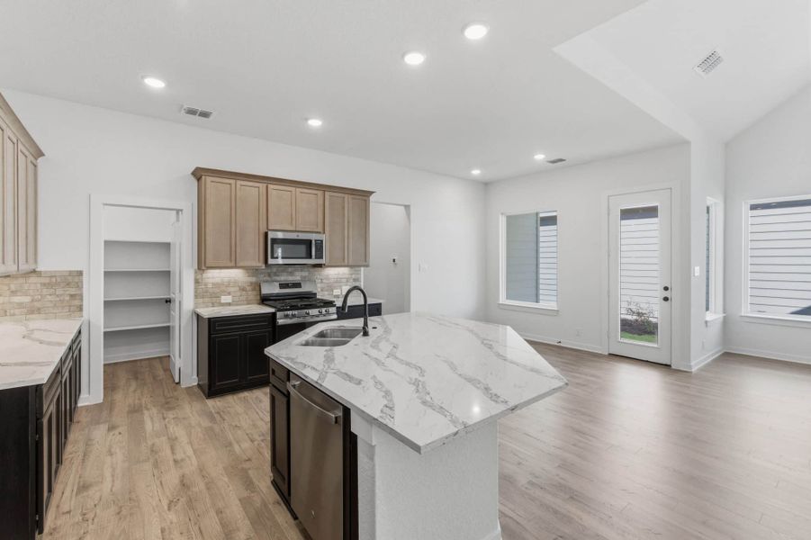 Furnished interior view inside a new home in The Crossvine, Schertz (Image 12). Furnished interior view inside a new home in The Crossvine, Schertz (Image 12).
