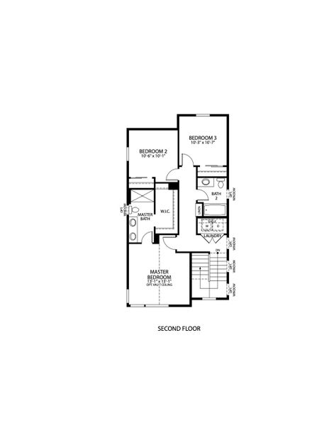 2D floor plan layout of this home in Trailside, Timnath, CO (Image 6).