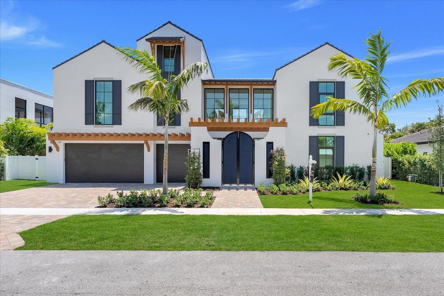 Front exterior of a new home in , Boca Raton, FL, highlighting curb appeal (Image 47). Front exterior of a new home in , Boca Raton, FL, highlighting curb appeal (Image 47).