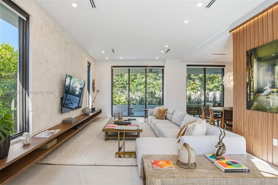 Furnished interior view inside a new home in , Miami Beach (Image 7). Furnished interior view inside a new home in , Miami Beach (Image 7).
