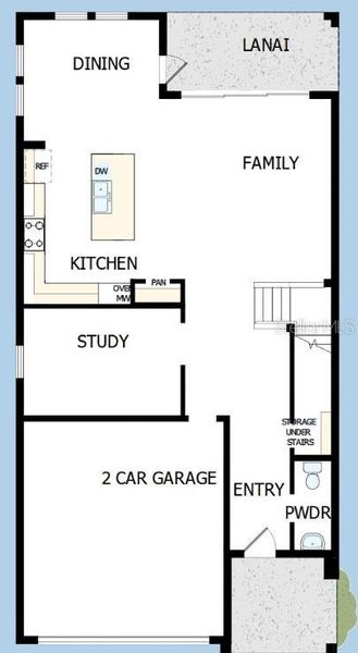 2D floor plan layout of this home in Chapel Crossings - Garden Series, Wesley Chapel, FL (Image 4).