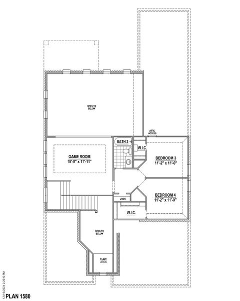 Plan 1580 2nd Floor Plan 1580 2nd Floor