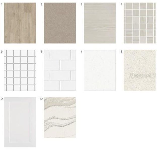 Sample of building materials used in homes in Esplanade at McKinnon Groves, Winter Garden (Image 19).