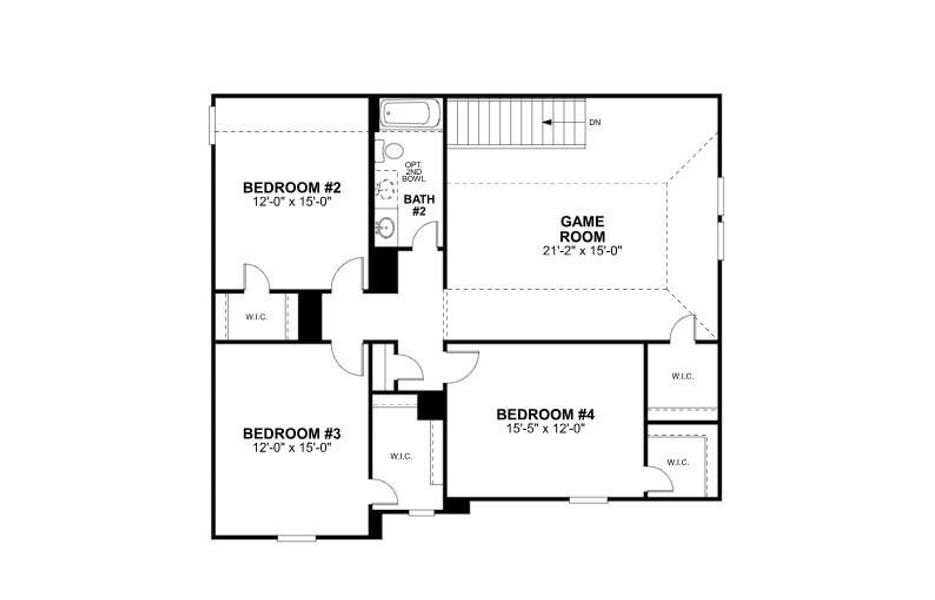 2D floor plan layout of this home in Summerview, Fulshear, TX (Image 3).