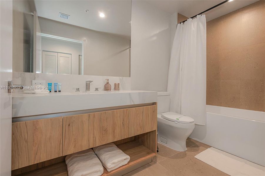 Furnished interior view inside a new home in , Miami (Image 22).