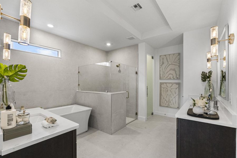 Furnished interior view inside a new home in , Jupiter (Image 29).