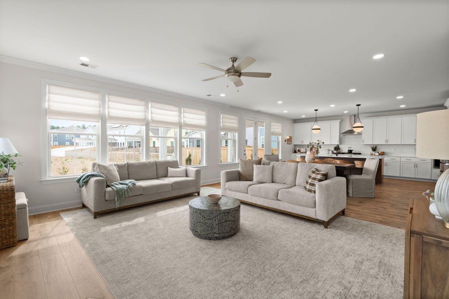 Furnished interior view inside a new home in Tidewater at Lakes of Cane Bay, Summerville (Image 8).