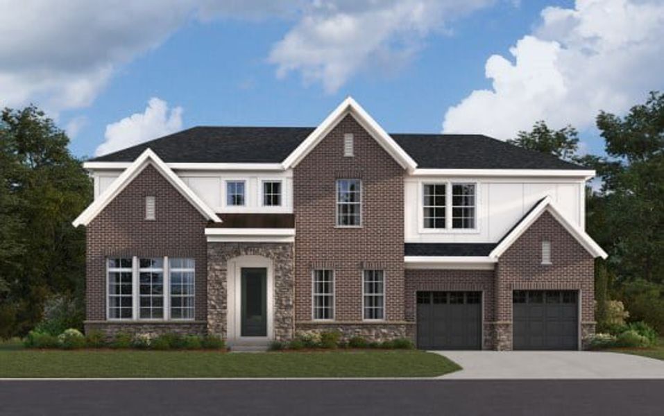Representative exterior photo of a completed home built from the Beckett by Fischer Homes in Twin Lakes, Hoschton, GA (Image 8).