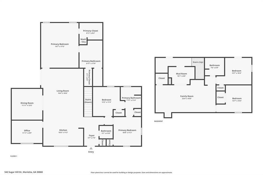 2D floor plan layout of this home in , Marietta, GA (Image 5).