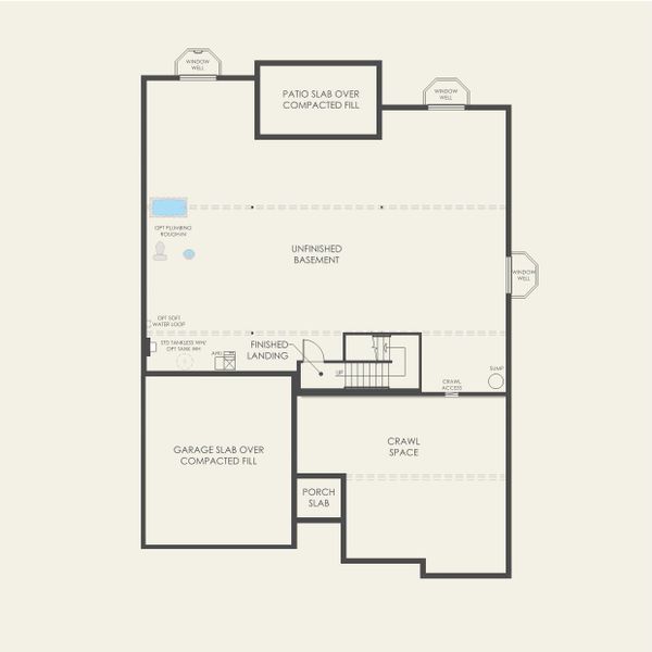 2D floor plan layout for the Ferrara by Pulte Homes in Hilltop at Inspiration, Aurora, CO (Image 4).