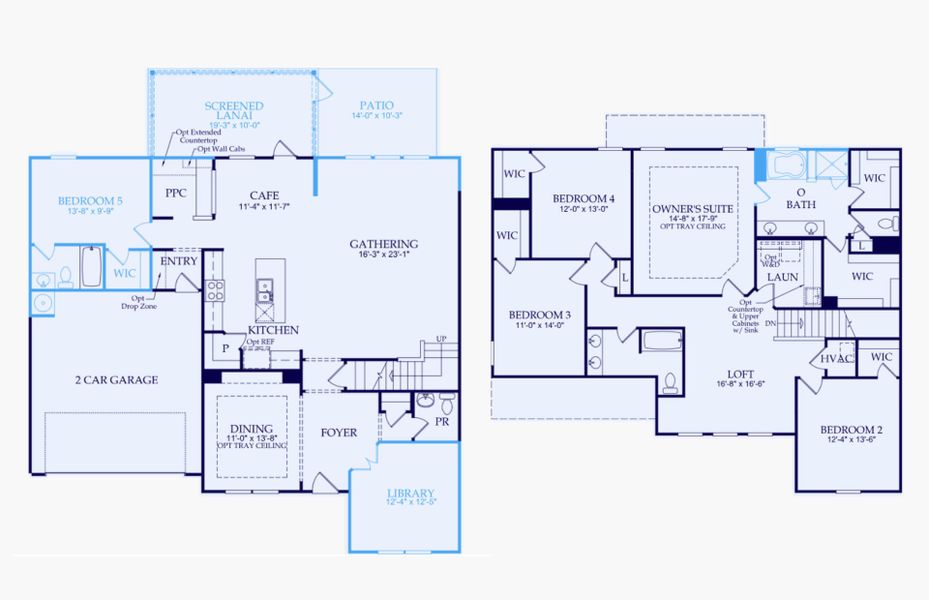 2D floor plan layout of this home in Midpoint at New Riverside, Bluffton, SC (Image 4). 2D floor plan layout of this home in Midpoint at New Riverside, Bluffton, SC (Image 4).