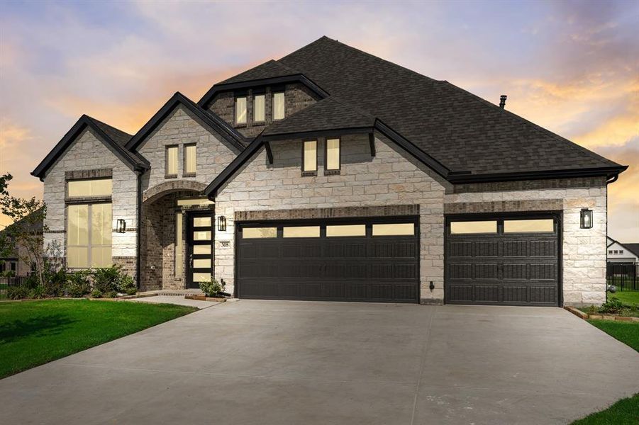 Front exterior of a new home in Heath Golf and Yacht, Heath, TX, highlighting curb appeal (Image 19).