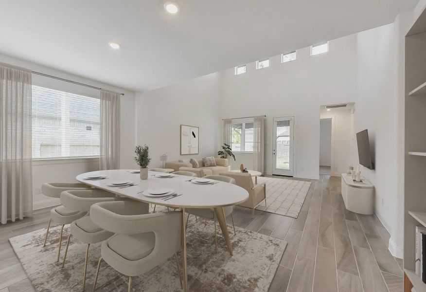 Plan 3049 dining/great room - staged - 5 of 17 Plan 3049 dining/great room - staged - 5 of 17