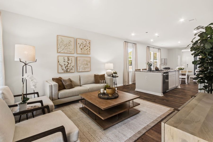 Family Room and Kitchen