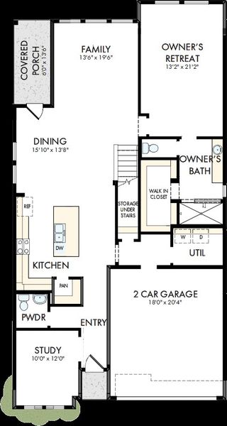 2D floor plan layout of this home in Jordan Ranch - Terrace Collection, Fulshear, TX (Image 2). 2D floor plan layout of this home in Jordan Ranch - Terrace Collection, Fulshear, TX (Image 2).