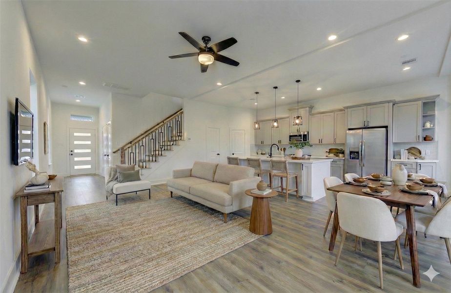 Furnished interior view inside a new home in , Houston (Image 9).