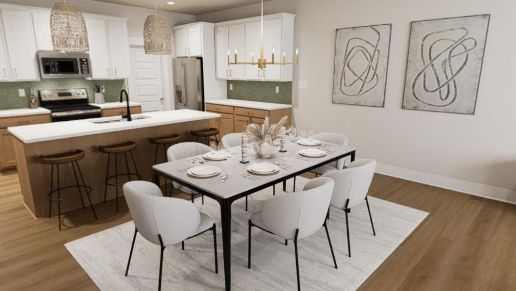 Furnished interior view inside a new home in Allen Park, Raleigh (Image 7).