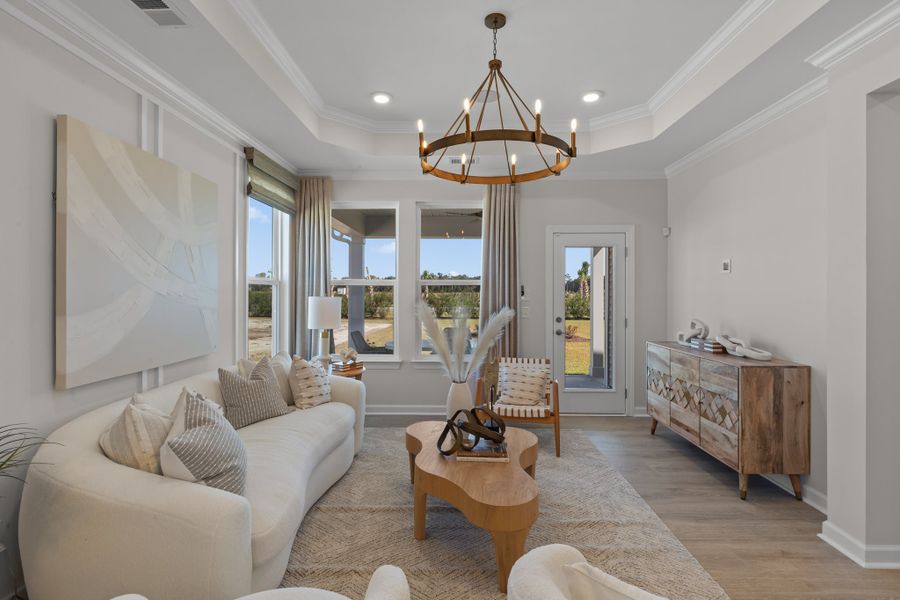 Representative furnished interior of a home built from the The Sunflower by Chesapeake Homes in Terrapin, Leland (Image 44).