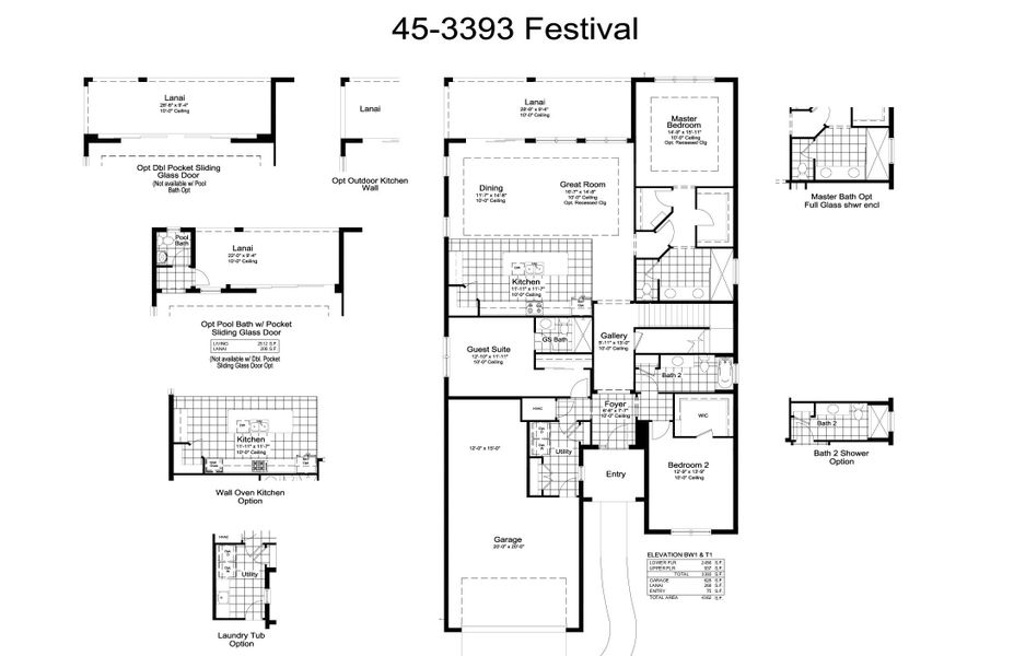 2D floor plan layout for the Festival by Neal Communities in SkySail, Naples, FL (Image 5).