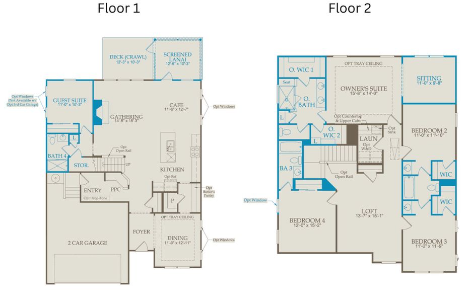 2D floor plan layout of this home in Everbrook, Angier, NC (Image 4). 2D floor plan layout of this home in Everbrook, Angier, NC (Image 4).