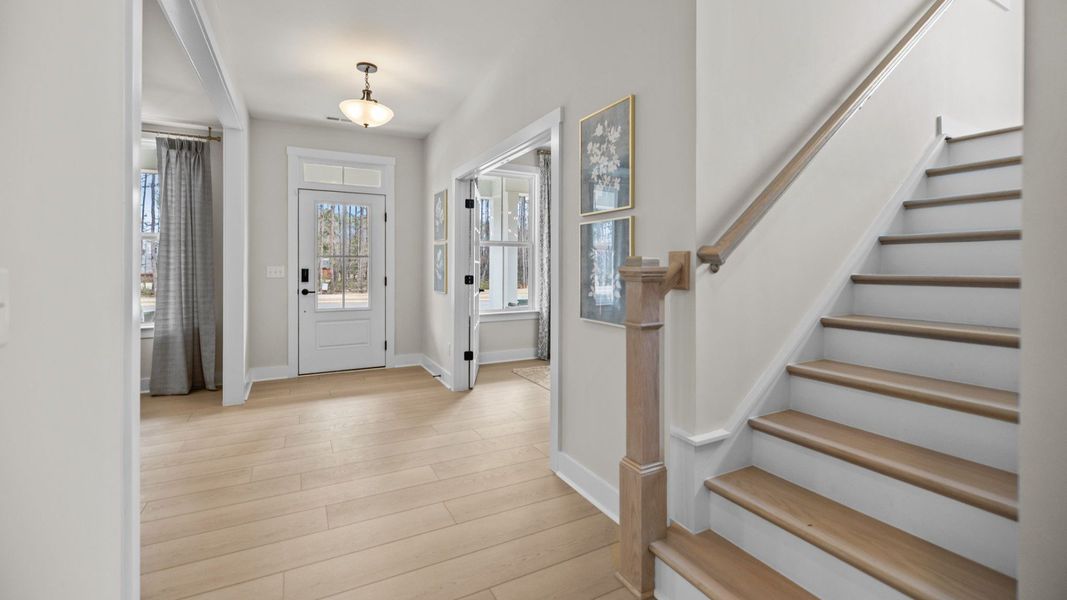 The Stonefield Home Plan in Michaux Garden by DRB Homes in Belmont, NC. - Entryway