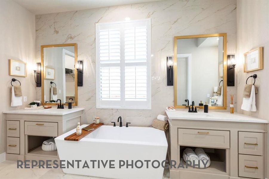 Furnished interior view inside a new home in Sandbrock Ranch, Aubrey (Image 19).