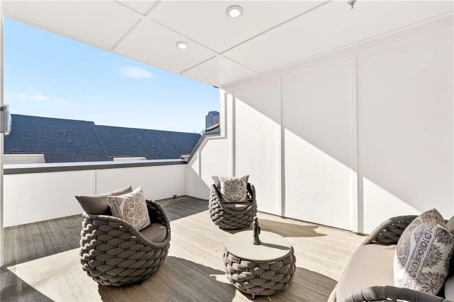 Exterior details and patio area of a home in , Atlanta (Image 30).