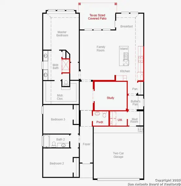 2D floor plan layout of this home in Megan's Landing, Castroville, TX (Image 3). 2D floor plan layout of this home in Megan's Landing, Castroville, TX (Image 3).