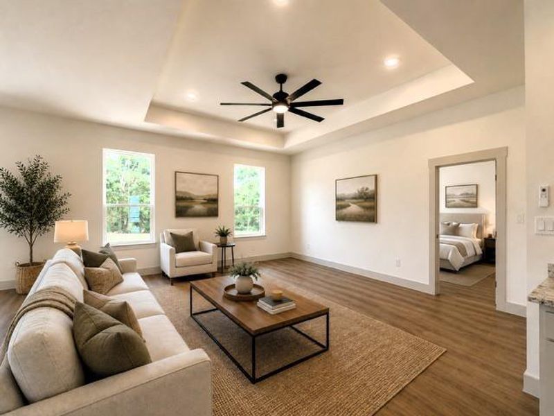 Furnished interior view inside a new home in , Fort Worth (Image 6). Furnished interior view inside a new home in , Fort Worth (Image 6).