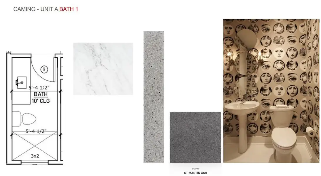 Half bathroom featuring toilet and a sink Half bathroom featuring toilet and a sink